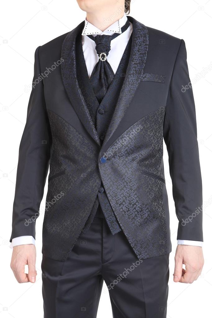 Mens Suit Groom Tuxedo Prom Clothing jacket pants vest.