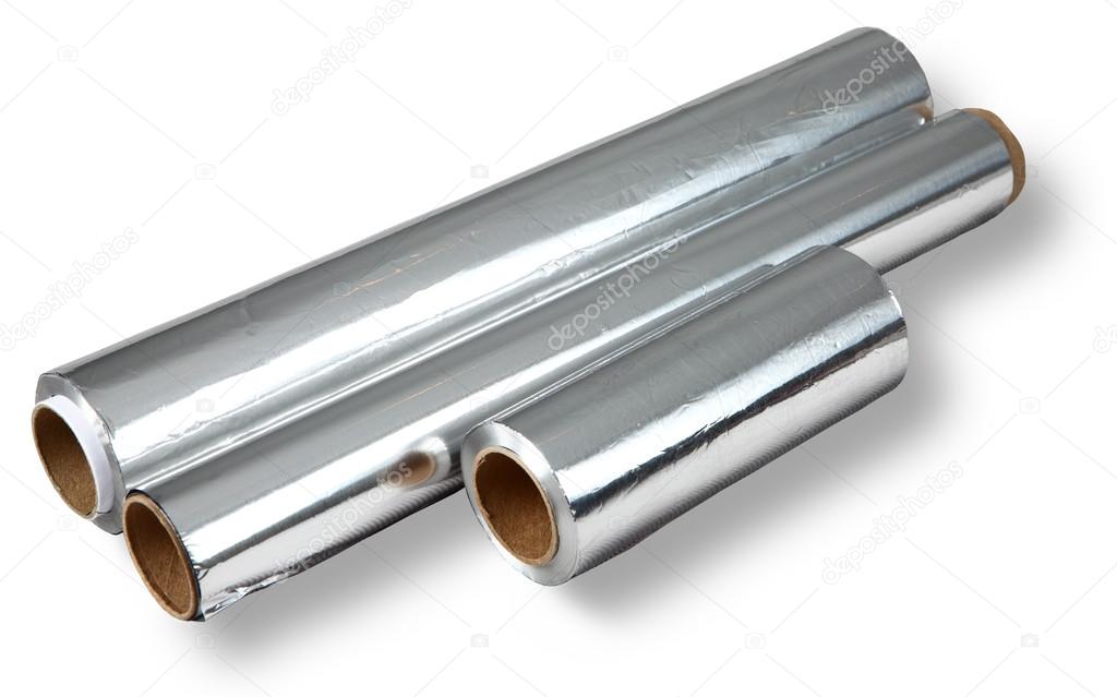Aluminum foil for cooking and storing food, four rolls.