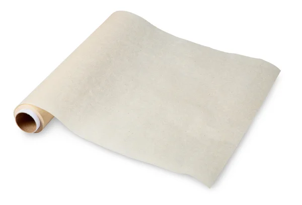 Eten in een gedraaide roll van perkament op de mouw, bakken papier. — Stockfoto