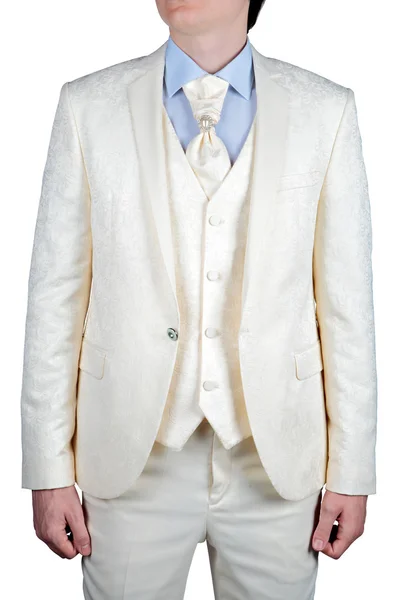 Para hombre vestido de novia crema — Foto de Stock