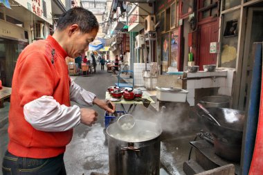 sokak gıda shanghai, küçük açık eatery