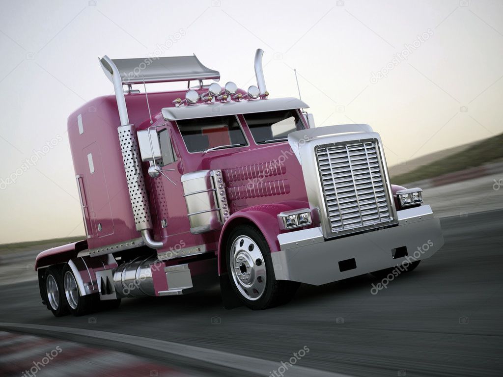 Pink truck