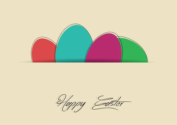 Huevos coloridos vintage — Vector de stock