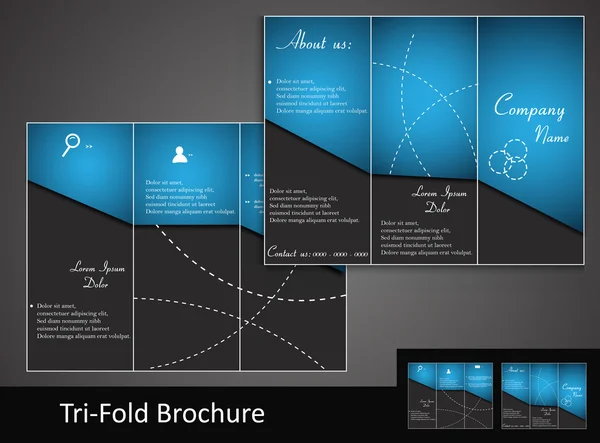 Folleto de negocios triple — Vector de stock