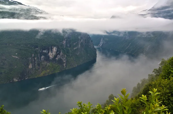 Geirangerfjord da Ornesvingen — Foto Stock
