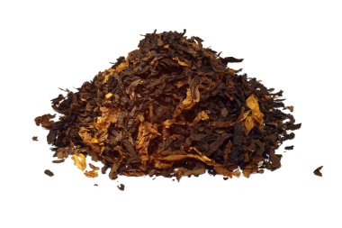 Pile of pipe tobacco isolated on white clipart