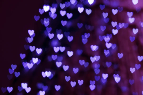 Día de San Valentín corazón azul fondo bokeh — Foto de Stock