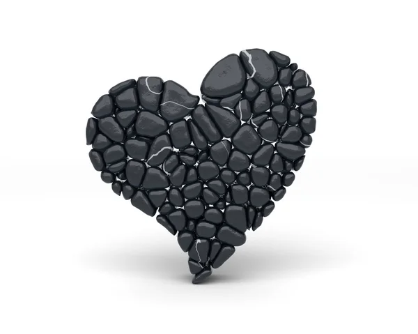Tvar srdce z kamenů Stock Fotografie