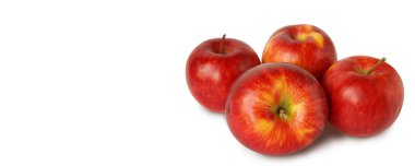 Beyaz arkaplanda elma meyveleri 