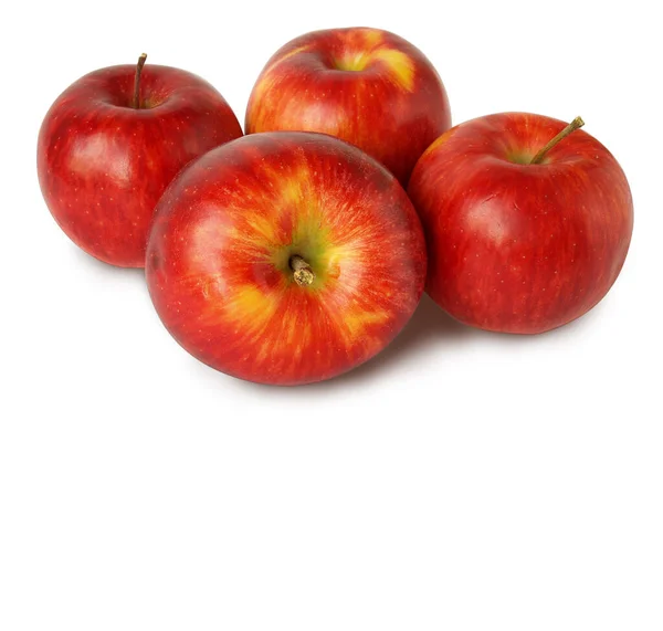 Apfelfrüchte Auf Weißem Hintergrund — Stockfoto