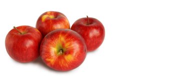 Beyaz arkaplanda elma meyveleri 