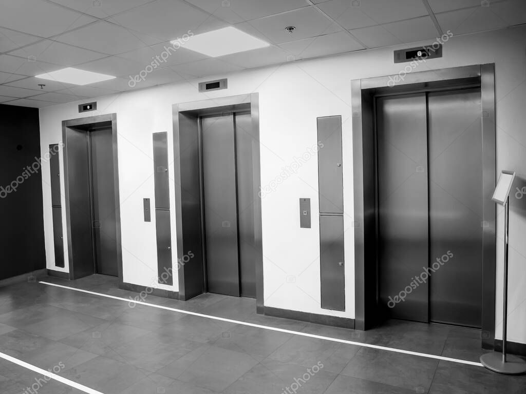 Elevator hall in a public building