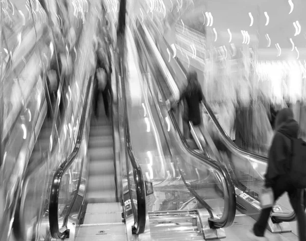 Blurred Image Escalators Mall — ストック写真