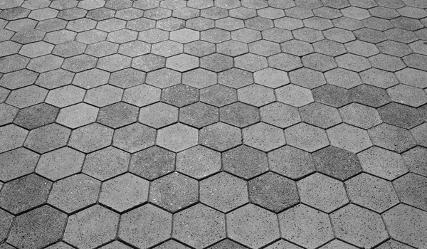 Pavé Pierre Pierres Plates Hexagonales — Photo