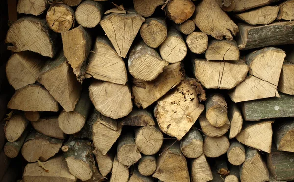 Lieferung Und Lagerung Von Brennholz Für Ofen Und Kamin — Stockfoto