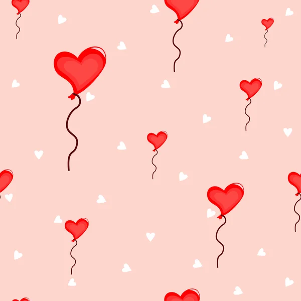 Coração de balões sem costura — Vetor de Stock