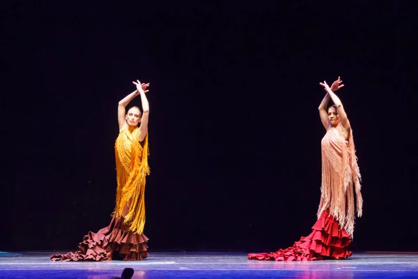 San Petersburg Rusia Noviembre 2014 Bailarines Identificados Las Escuelas Flamenco — Foto de Stock