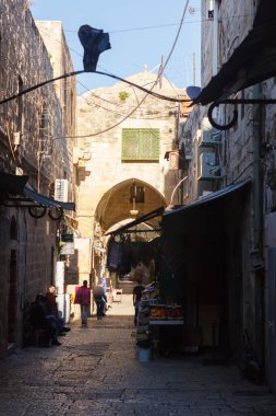 Kudüs'ün eski şehri sokaklarında