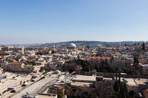Vista Los Tejados Ciudad Vieja Jerusalén — Foto de Stock