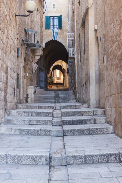 イスラエルのエルサレムの旧市街の階段 — ストック写真