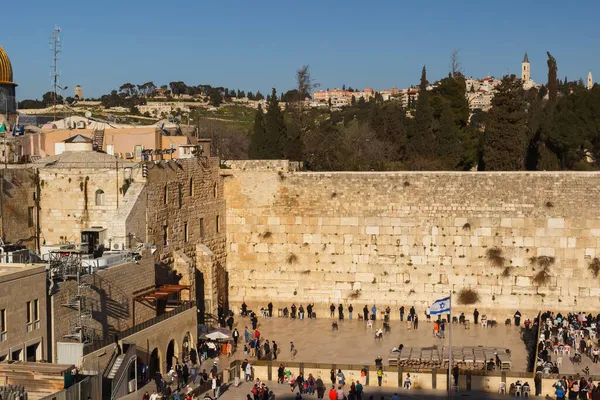 Vista Del Muro Lamentación Ciudad Vieja Jerusalem — Foto de Stock
