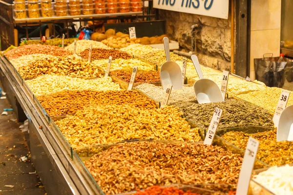 Nuts Market Jerusalem Israel — Stock Photo, Image