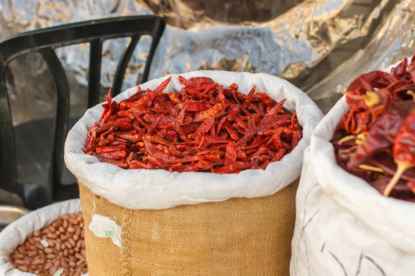 Hot Red Pepper Market Jerusalem Israel — Stock Photo, Image