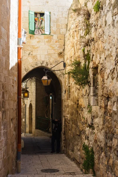 エルサレムの旧市街の歩行者天国 — ストック写真