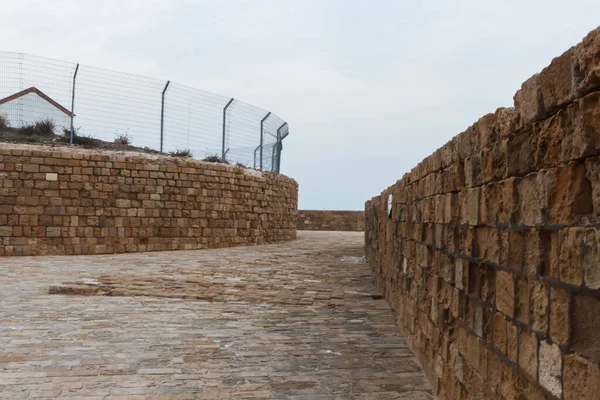 Mauern Der Küste Der Altstadt Von Akko — Stockfoto
