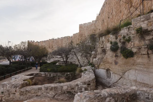 Vista Parede Sul Cidade Velha Jerusalém — Fotografia de Stock