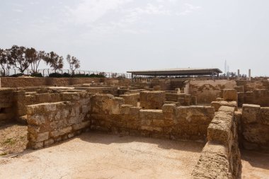 Ruins of buildings in Caesarea. Israel