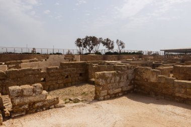 Ruins of buildings in Caesarea. Israel