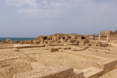 Ruins of buildings in Caesarea. Israel