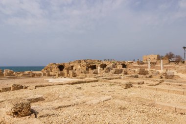 Ruins of buildings in Caesarea. Israel