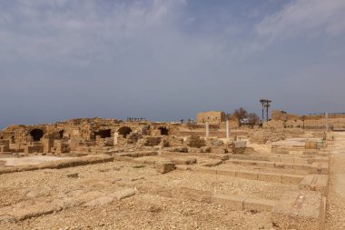 Ruins of buildings in Caesarea. Israel