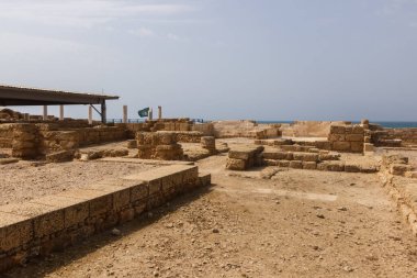 Ruins of buildings in Caesarea. Israel