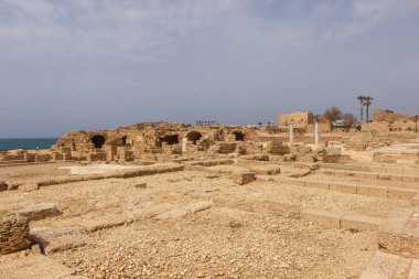 Ruins of buildings in Caesarea. Israel