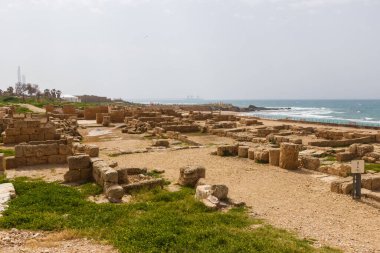 Ruins of buildings in Caesarea. Israel