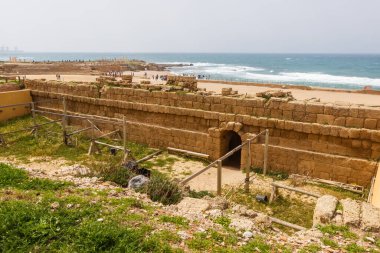 Ruins of buildings in Caesarea. Israel