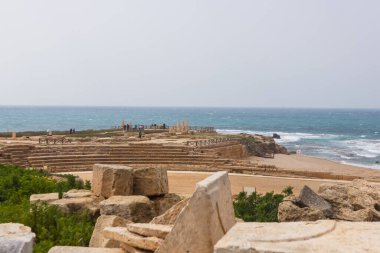 Ruins of buildings in Caesarea. Israel