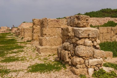 Ruins of buildings in Caesarea. Israel