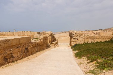 Ruins of buildings in Caesarea. Israel