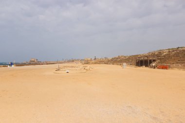 Ruins of buildings in Caesarea. Israel