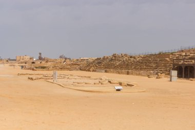 Ruins of buildings in Caesarea. Israel
