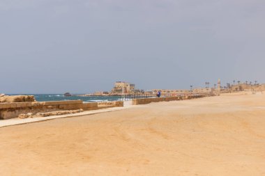 Ruins of buildings in Caesarea. Israel