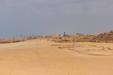 Ruins of buildings in Caesarea. Israel