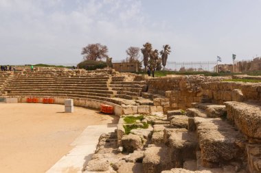 Ruins of buildings in Caesarea. Israel