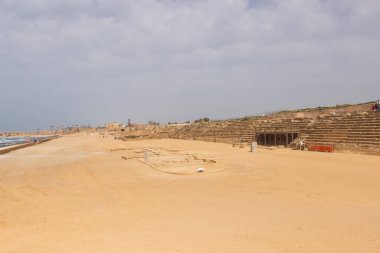 Ruins of buildings in Caesarea. Israel