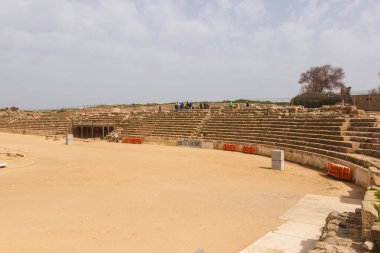 Ruins of buildings in Caesarea. Israel