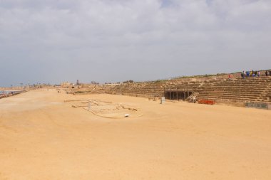 Ruins of buildings in Caesarea. Israel